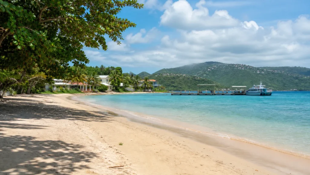 Plage et ponton de l Anse à l Âne aux Trois-Ilets