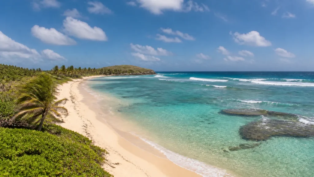 Plage sauvage de Cap Macré au Marin en Martinique