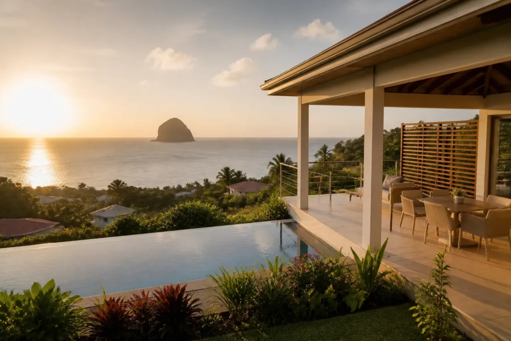 Villa avec vue sur le rocher du Diamant